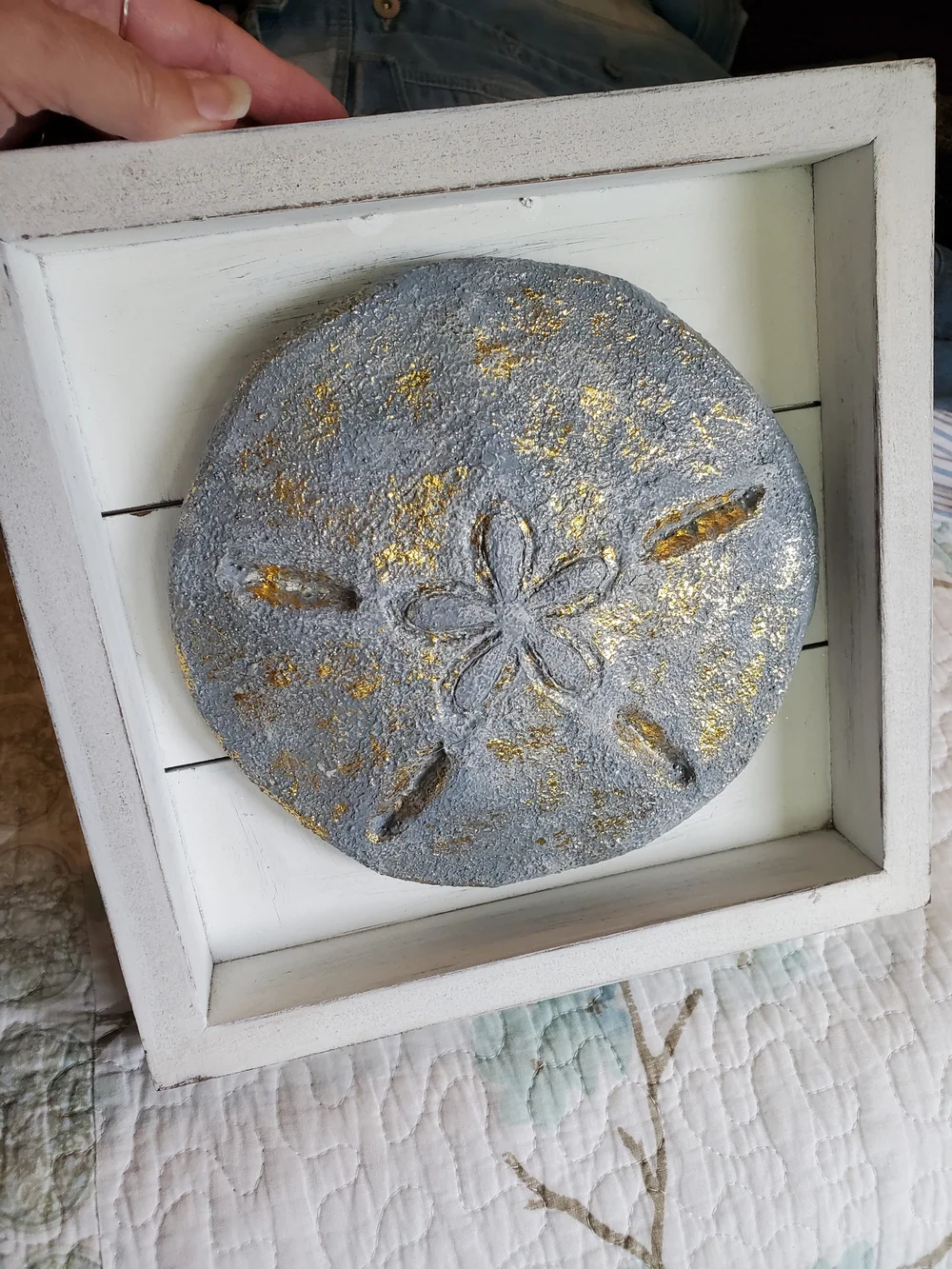 Pier 1 Silver and Gold Sand Dollar Wall Sculpture